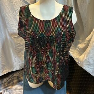 Brenda Goode-sequins top NYE size XL